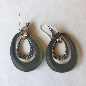 Alexis Bittar Green Lucite Dangle Earrings